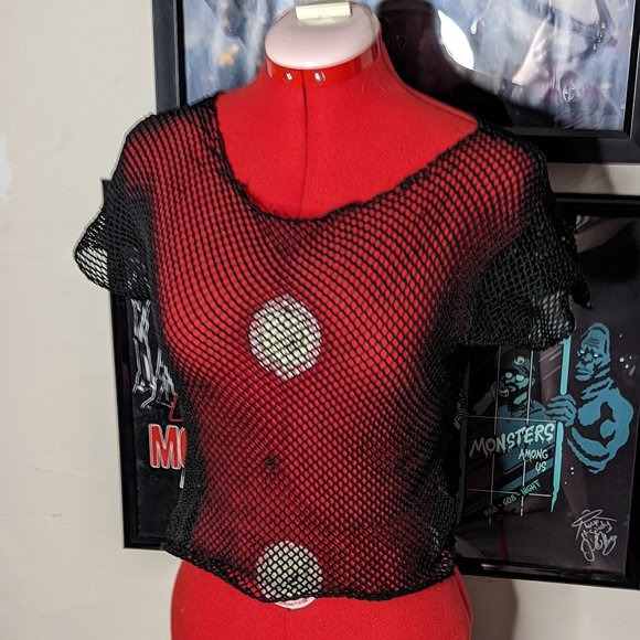 Tops - Unisex Fishnet Crop Top